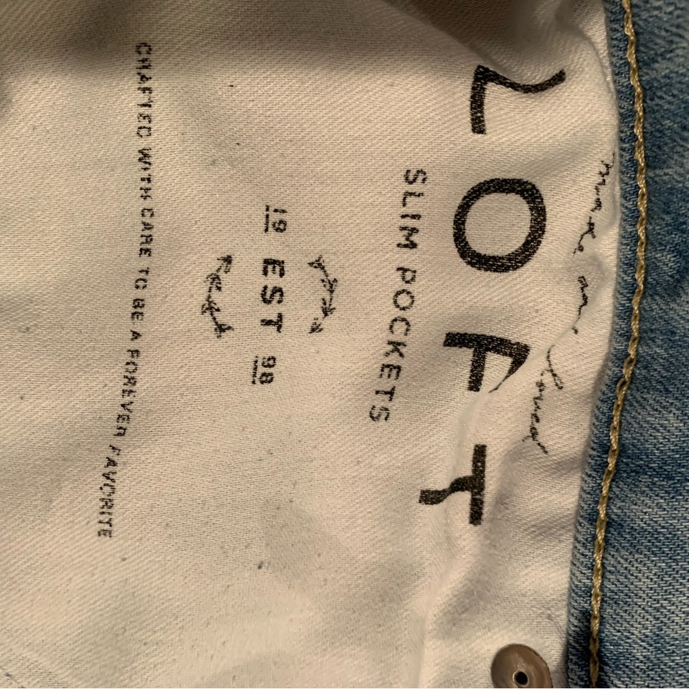LOFT crop 32” waist jeans , “modern skinny crop “ - Picture 7 of 9